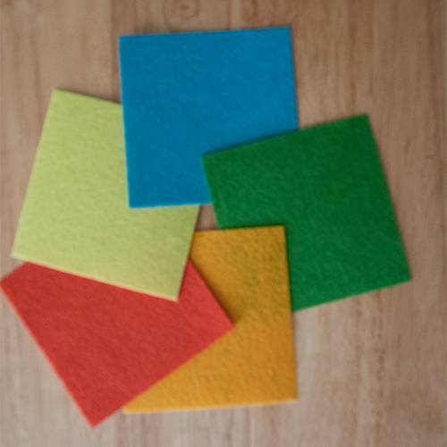 4” X 4” Felt Multi-Colored Squares (Used In Reading Program)